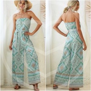 Clover Boho Floral Print Jumpsuit main image 1